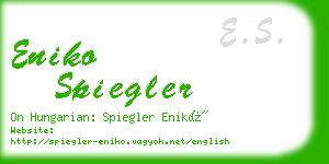 eniko spiegler business card